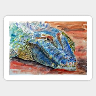 Chinaman Creek Crocodile - Watercolour Sticker